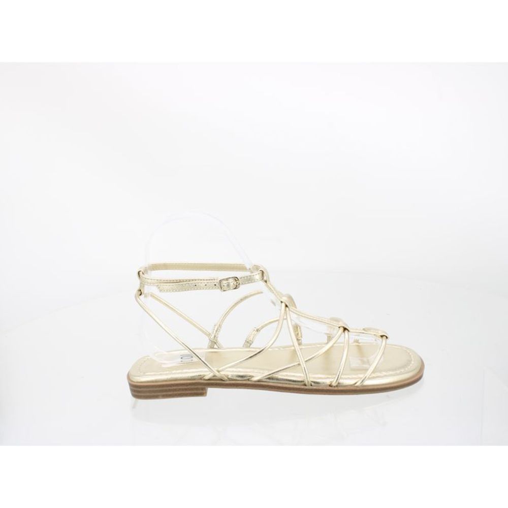 Farylrobin Womens Calli Gold Ankle Strap Sandals Size 7 Medium (B, M)